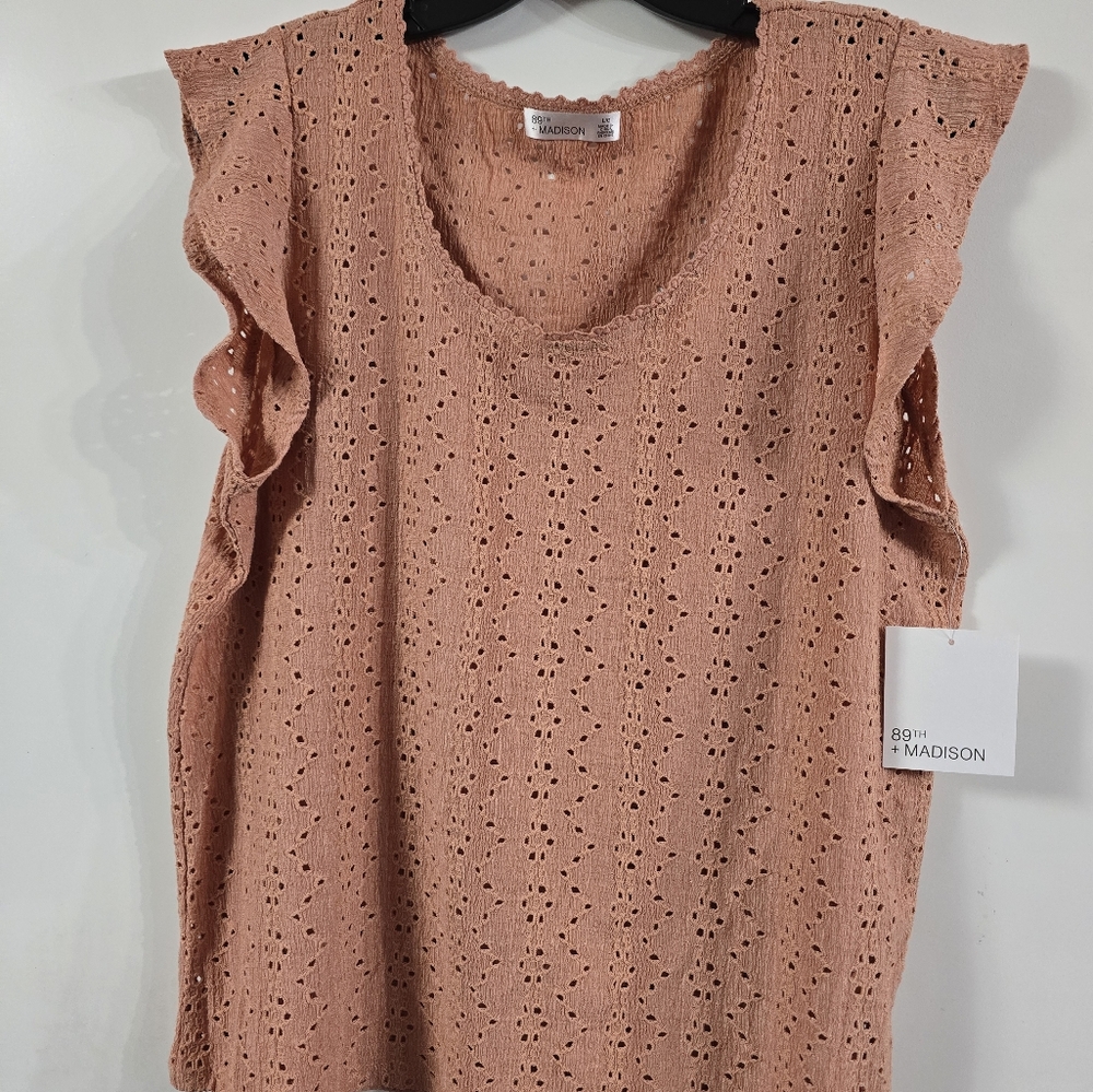 89 & Madison Sunkissed womens Blouse sz Large.